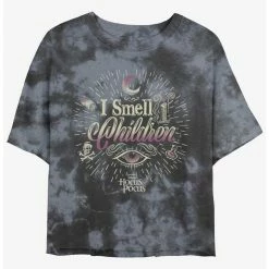 Hot Sale 😉 Disney Hocus Pocus I Smell Children Tie-Dye 👧 Girls Crop T-Shirt ❤️