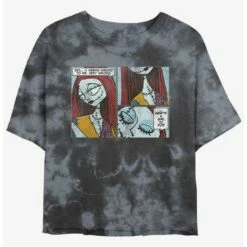 Coupon ✔️ Disney The Nightmare Before 🎅 Christmas Sally Comic Tie-Dye 👧 Girls Crop T-Shirt ⭐