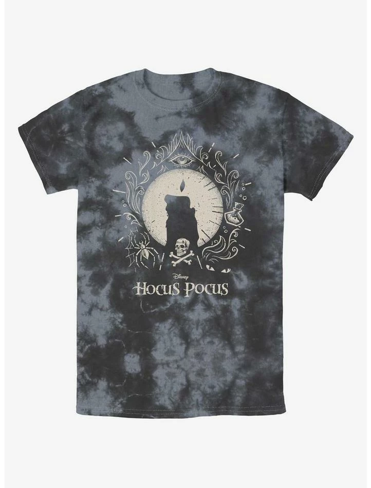 Best Sale 🔔 Disney Hocus Pocus Black Flame Tie-Dye T-Shirt ❤️