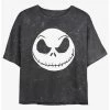Brand new 🔥 Disney The Nightmare Before 🔔 Christmas Big Face Jack Mineral Wash 👧 Girls Crop T-Shirt ⭐