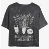 Discount 🤩 Disney The Nightmare Before 🔔 Christmas Boogie's Boys Mineral Wash 👧 Girls Crop T-Shirt 🎁