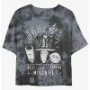 Best Sale ✨ Disney The Nightmare Before 🎅 Christmas Boogie's Boys Tie-Dye 👧 Girls Crop T-Shirt 🔔