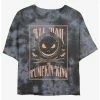 Promo 😍 Disney The Nightmare Before 🎄 Christmas Hail Jack The Pumpkin King Tie-Dye 👧 Girls Crop T-Shirt 🤩