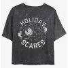 Hot Sale 🔔 Disney The Nightmare Before 🎅 Christmas Holiday Scares Vampire Teddy Mineral Wash 👧 Girls Crop T-Shirt ⭐