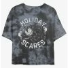 Cheapest 🤩 Disney The Nightmare Before 🔔 Christmas Holiday Scares Vampire Teddy Tie-Dye 👧 Girls Crop T-Shirt 😍
