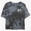 New 😉 Disney The Nightmare Before 🎅 Christmas Jack Skellington Pocket Tie-Dye 👧 Girls Crop T-Shirt 🎉