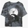 Hot Sale ⌛ Disney The Nightmare Before 🎅 Christmas Jack and Sally Meant To Be Tie-Dye 👧 Girls Crop T-Shirt 👍