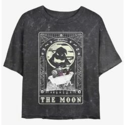Buy 🔥 Disney The Nightmare Before ❄ Christmas The Moon Tarot Card Mineral Wash 👧 Girls Crop T-Shirt ❤️