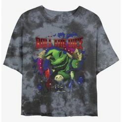 Deals 🥰 Disney The Nightmare Before 🎁 Christmas Oogie Boogie Dice Tie-Dye 👧 Girls Crop T-Shirt ⌛