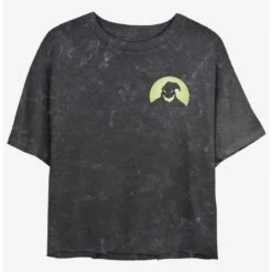 Best Pirce 💯 Disney The Nightmare Before 🎄 Christmas Oogie Boogie Pocket Mineral Wash 👧 Girls Crop T-Shirt 🎉
