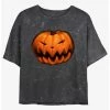Outlet 👏 Disney The Nightmare Before 🎄 Christmas Pumpkin King Mineral Wash 👧 Girls Crop T-Shirt 🧨