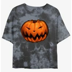 Best reviews of ✨ Disney The Nightmare Before 🔔 Christmas Pumpkin King Tie-Dye 👧 Girls Crop T-Shirt 💯