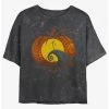 Coupon 🥰 Disney The Nightmare Before ❄ Christmas Pumpkin King Lament Mineral Wash 👧 Girls Crop T-Shirt 🔥