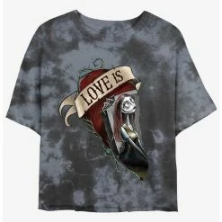 Wholesale 🛒 Disney The Nightmare Before 🎄 Christmas Sally Loves Tie-Dye 👧 Girls Crop T-Shirt 🎉