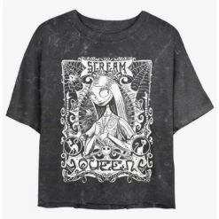 Top 10 🔔 Disney The Nightmare Before 🎄 Christmas Sally Scream Queen Mineral Wash 👧 Girls Crop T-Shirt 👍