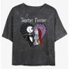 Buy 😀 Disney The Nightmare Before 🎅 Christmas Jack and Sally Together Forever Mineral Wash 👧 Girls Crop T-Shirt 😉