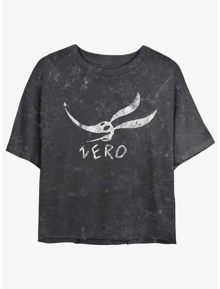 Best Pirce ๐งจ Disney The Nightmare Before ๐ Christmas Zero Face Mineral Wash ๐ง Girls Crop T-Shirt ๐