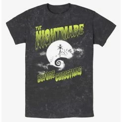 Promo 🔔 Disney The Nightmare Before 🎄 Christmas Moonlit Jack Skellington Mineral Wash T-Shirt 😉