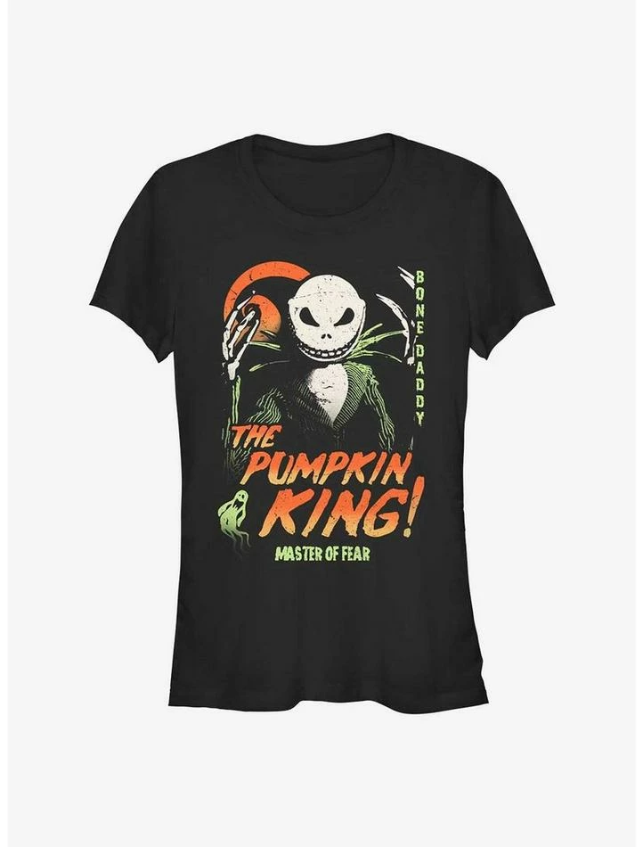 New ⭐ Disney The Nightmare Before 🎅 Christmas Jack The Pumpkin King 👧 Girls T-Shirt 🔔