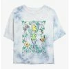Flash Sale ✔️ Disney Tinker Bell Illustration Tie-Dye 👧 Girls Crop T-Shirt ✔️