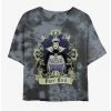Outlet 🎁 Disney Villains Evil Queen Bring Me Her Heart Tie-Dye 👧 Girls Crop T-Shirt ❤️