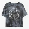 New 🌟 Disney Villains Dr. Facilier Ghosting You Tie-Dye 👧 Girls Crop T-Shirt 💯