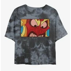 Wholesale 😉 Disney Villains Angry Hades Tie-Dye 👧 Girls Crop T-Shirt 🧨