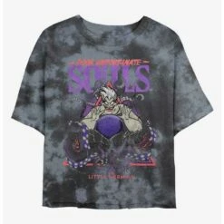 Best Sale 👍 Disney The Little Mermaid Ursula Poor Unfortunate Souls Tie-Dye 👧 Girls Crop T-Shirt 🌟