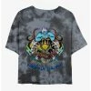 Cheapest 🎁 Disney The Little Mermaid Ursula Witch of the Sea Tie-Dye 👧 Girls Crop T-Shirt 😀