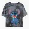 Wholesale 🛒 Disney Lilo & Stitch Happy Stitch Tie-Dye 👧 Girls Crop T-Shirt 🛒