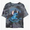 Deals 🎁 Disney Lilo & Stitch I Don't Do Mornings Tie-Dye 👧 Girls Crop T-Shirt 😉