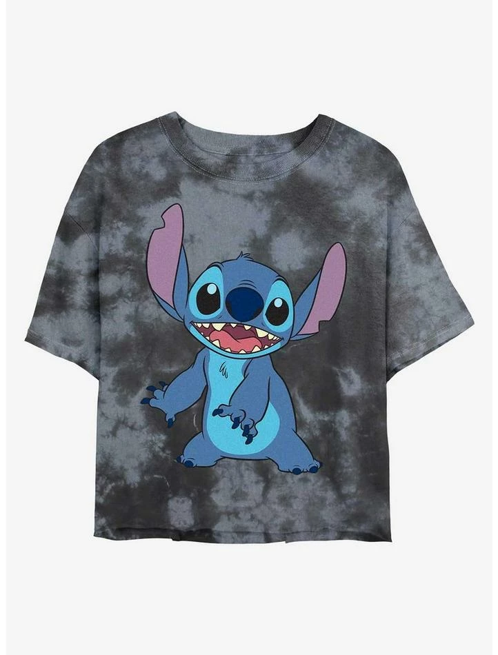 Outlet ๐ Disney Lilo & Stitch Pose Tie-Dye ๐ง Girls Crop T-Shirt ๐ฅ