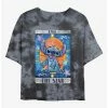 Outlet 😍 Disney Lilo & Stitch The Star Tarot Card Tie-Dye 👧 Girls Crop T-Shirt 💯