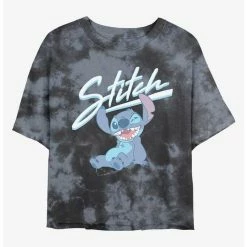 Best deal 👍 Disney Lilo & Stitch Wink Tie-Dye 👧 Girls Crop T-Shirt 😉