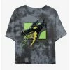 Best Pirce 🛒 Disney Maleficent Dragon Breath Tie-Dye 👧 Girls Crop T-Shirt ✨