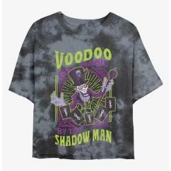 Cheapest 🥰 Disney Princess and the Frog Dr. Facilier Voodoo Magic Shadow Man Tie-Dye 👧 Girls Crop T-Shirt ⭐