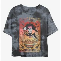 Budget 👏 Disney Snow White and the Seven Dwarfs Tarot of Poisonous Evil Tie-Dye 👧 Girls Crop T-Shirt ⌛