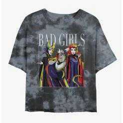 Best deal 👏 Disney Villains Bad 👧 Girls Tie-Dye 👧 Girls Crop T-Shirt 💯