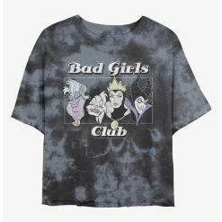 Cheapest 🧨 Disney Villains Bad 👧 Girls Club Tie-Dye 👧 Girls Crop T-Shirt ✨
