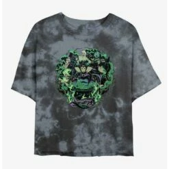 Outlet 🔔 Disney Villains Epitome of Evil Tie-Dye 👧 Girls Crop T-Shirt 😉