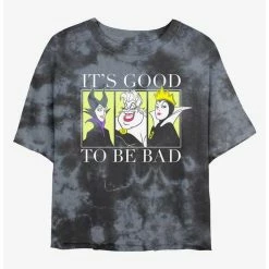 Top 10 ✔️ Disney Villains Good To Be Bad Tie-Dye 👧 Girls Crop T-Shirt 🎁