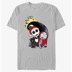 Best Pirce 😀 Disney The Nightmare Before 🎄 Christmas Santa Jack and Sally T-Shirt ⌛