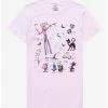 Best reviews of ✔️ The Nightmare Before 🎄 Christmas Pink Collage Boyfriend Fit 👧 Girls T-Shirt 🔔
