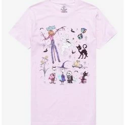 Best reviews of ✔️ The Nightmare Before 🎄 Christmas Pink Collage Boyfriend Fit 👧 Girls T-Shirt 🔔