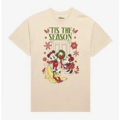 Cheap 😍 Disney Mickey Mouse And Friends 'Tis The Season Boyfriend Fit 👧 Girls T-Shirt 🛒