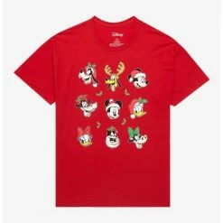 Best Sale 🎉 Disney Mickey Mouse And Friends Holiday Grid Boyfriend Fit 👧 Girls T-Shirt 🔥