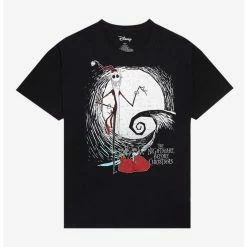 Discount ✨ The Nightmare Before 🎅 Christmas Sandy Claws Jack Boyfriend Fit 👧 Girls T-Shirt 😍