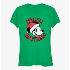 Deals 🎁 Disney Mickey Mouse Feliz Navidad Merry 🎁 Christmas in Spanish 👧 Girls T-Shirt ✨
