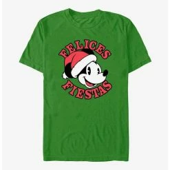 Hot Sale 👍 Disney Mickey Mouse Felices Fiestas Happy Holidays in Spanish T-Shirt 🧨