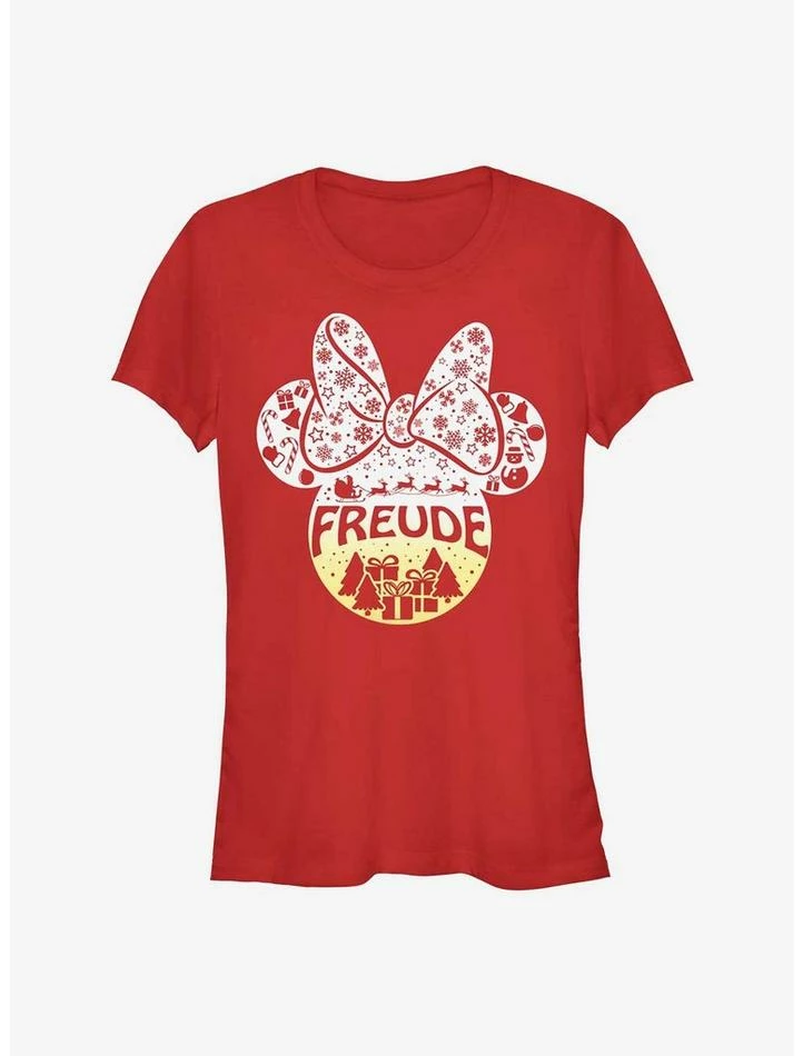 Best Sale ✔️ Disney Minnie Mouse Freude Joy in German Ears 👧 Girls T-Shirt 🔥